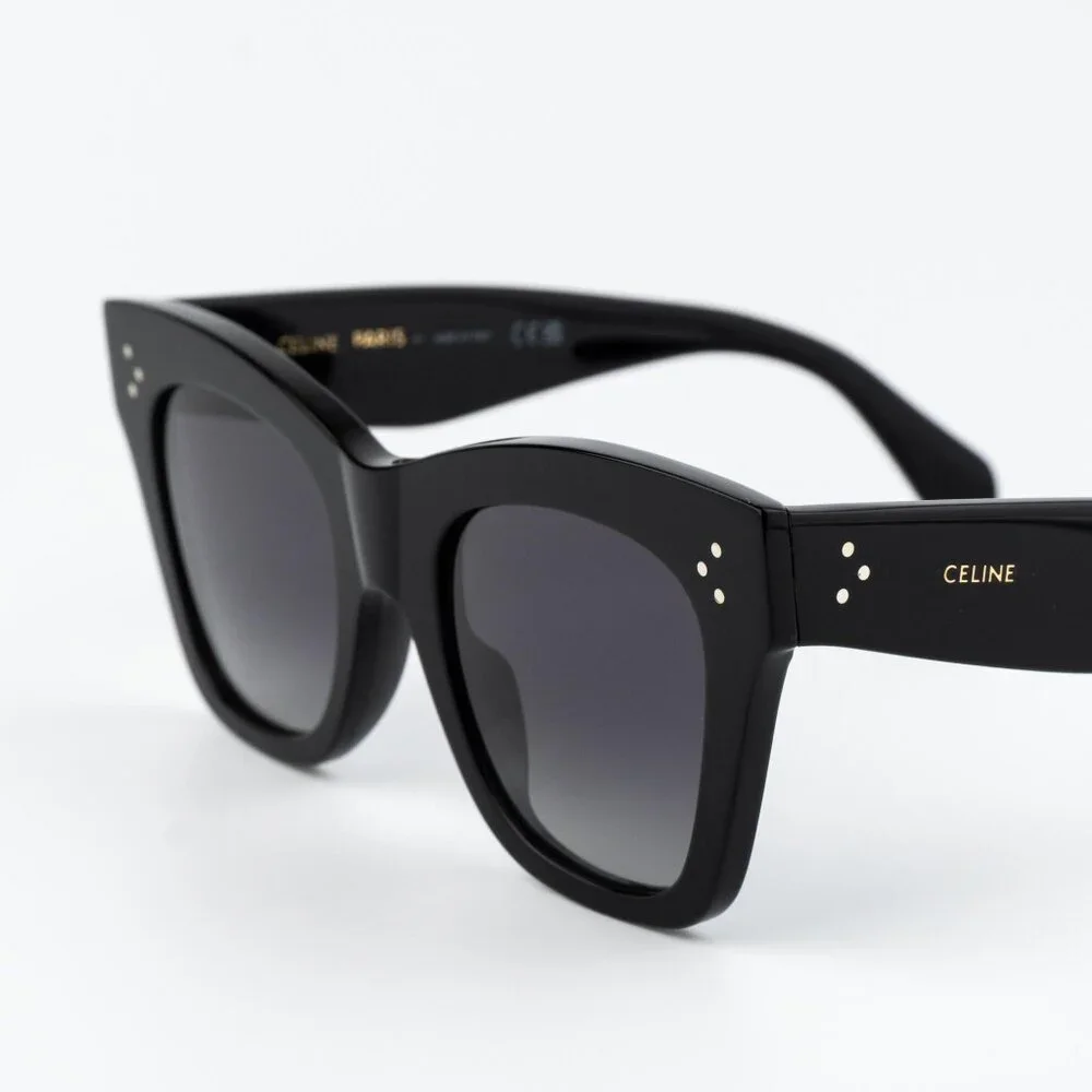 Celine 3 DOTS Women Sunglasses Black Grey Gradient CL4004IN 01D NEW AUTHENTIC - Picture 6 of 13